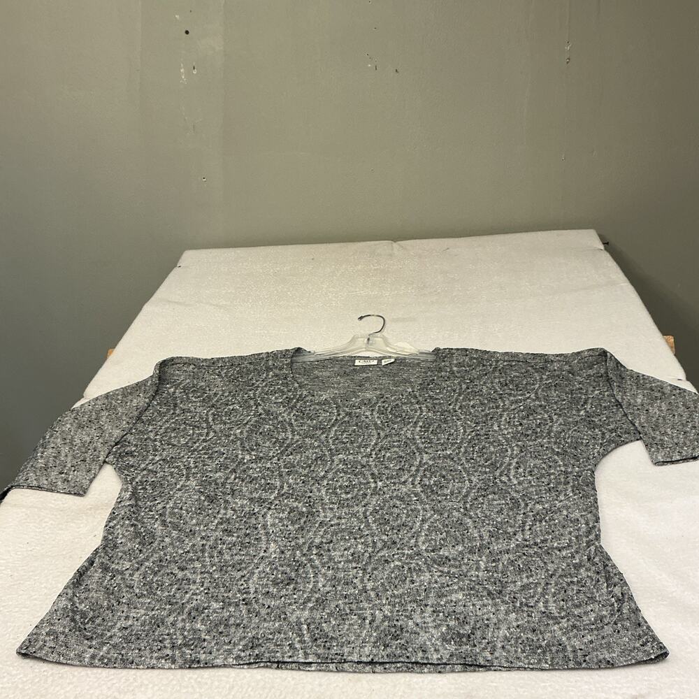 Cato Women’s 3/4 Sleeve Gray Knit Pullover Size 18/20W, 3537